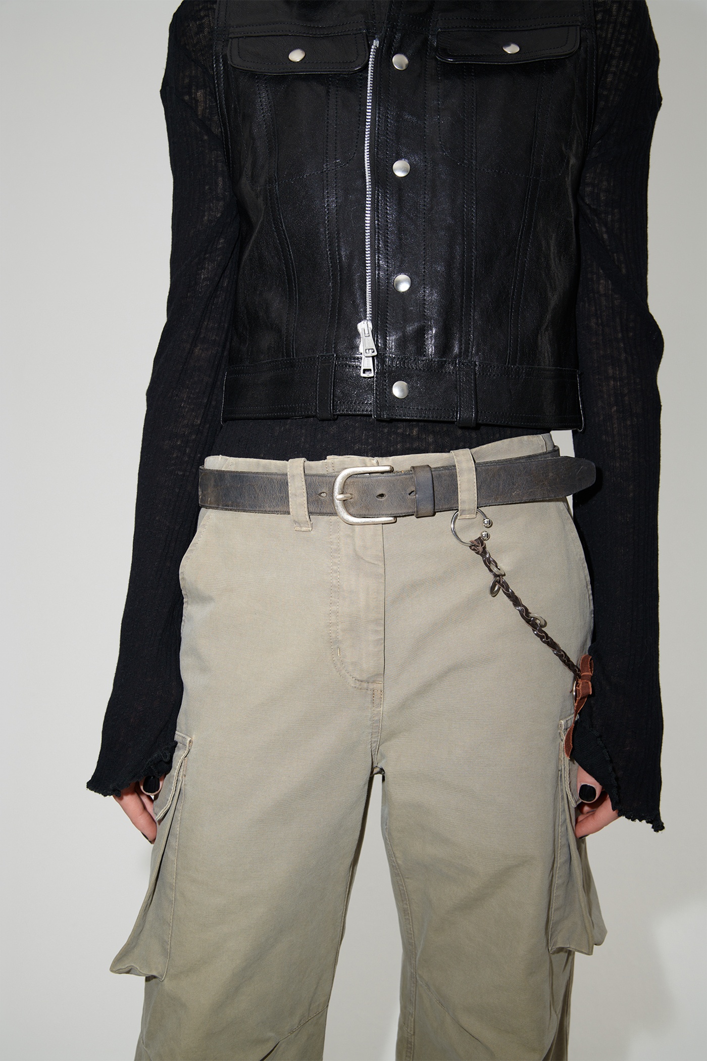 3 CM Kiss Me Belt Dark Cloud Leather - 4