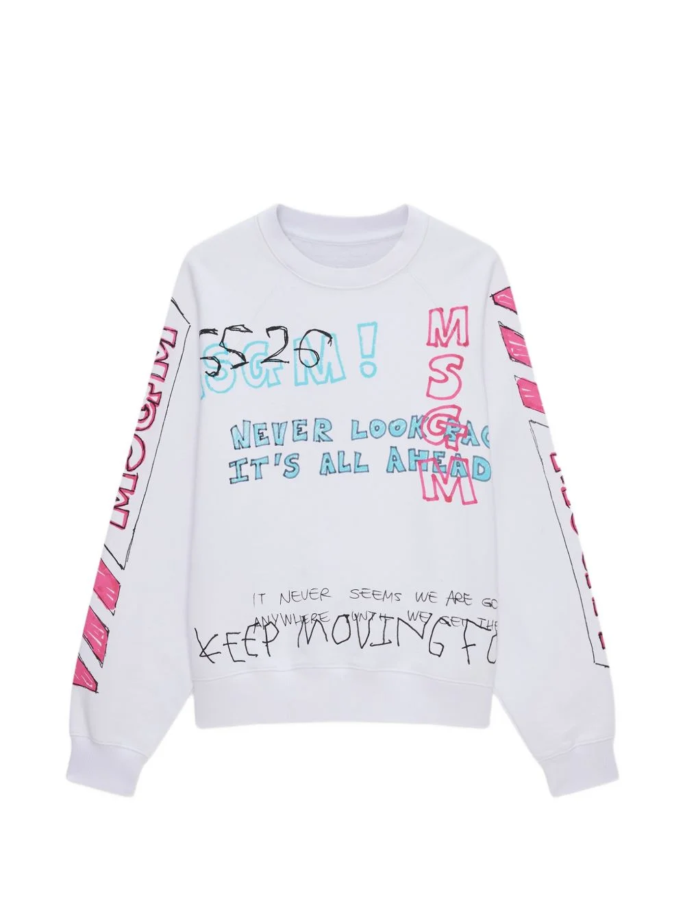 print-detail sweatshirt - 1