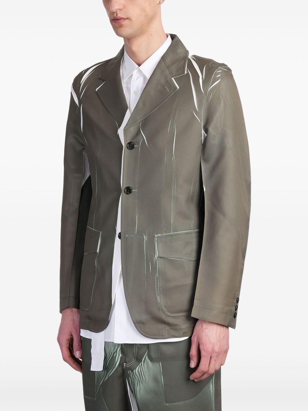 contrasting-detailed blazer - 3