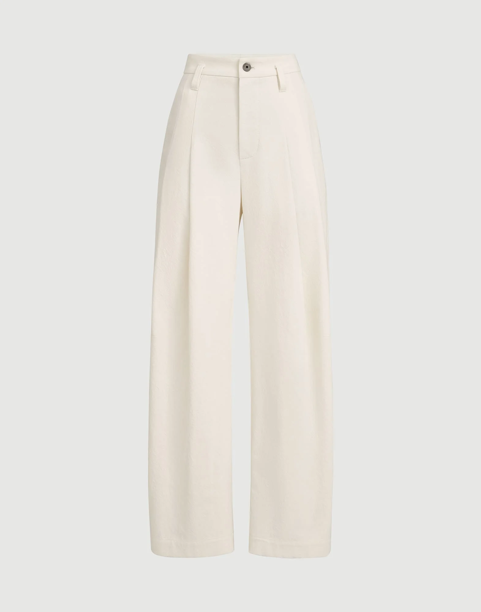 Dyed cotton and wool wrinkled denim five-pocket baggy trousers with monili - 1