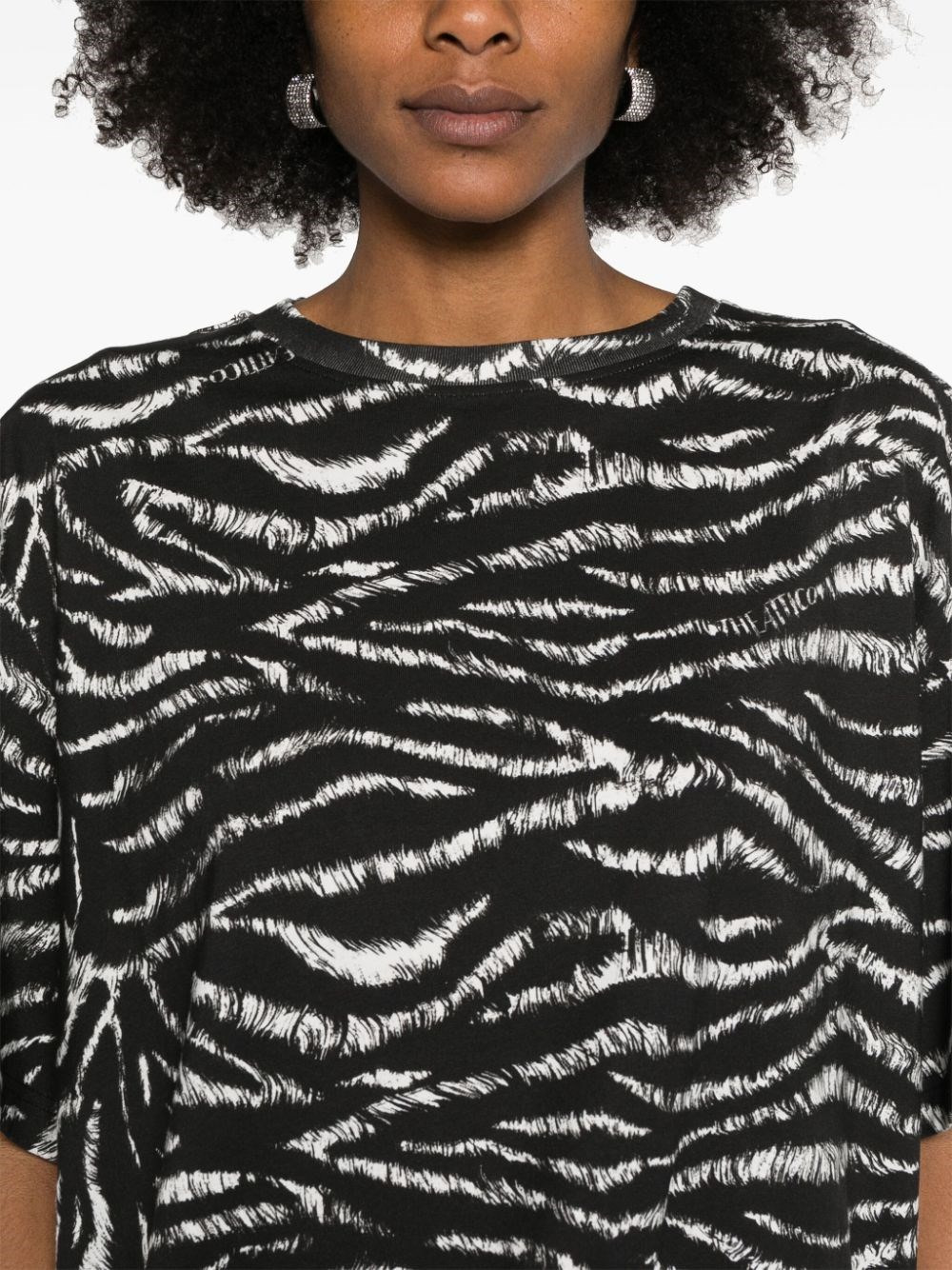 Zebra print cotton t-shirt - 3