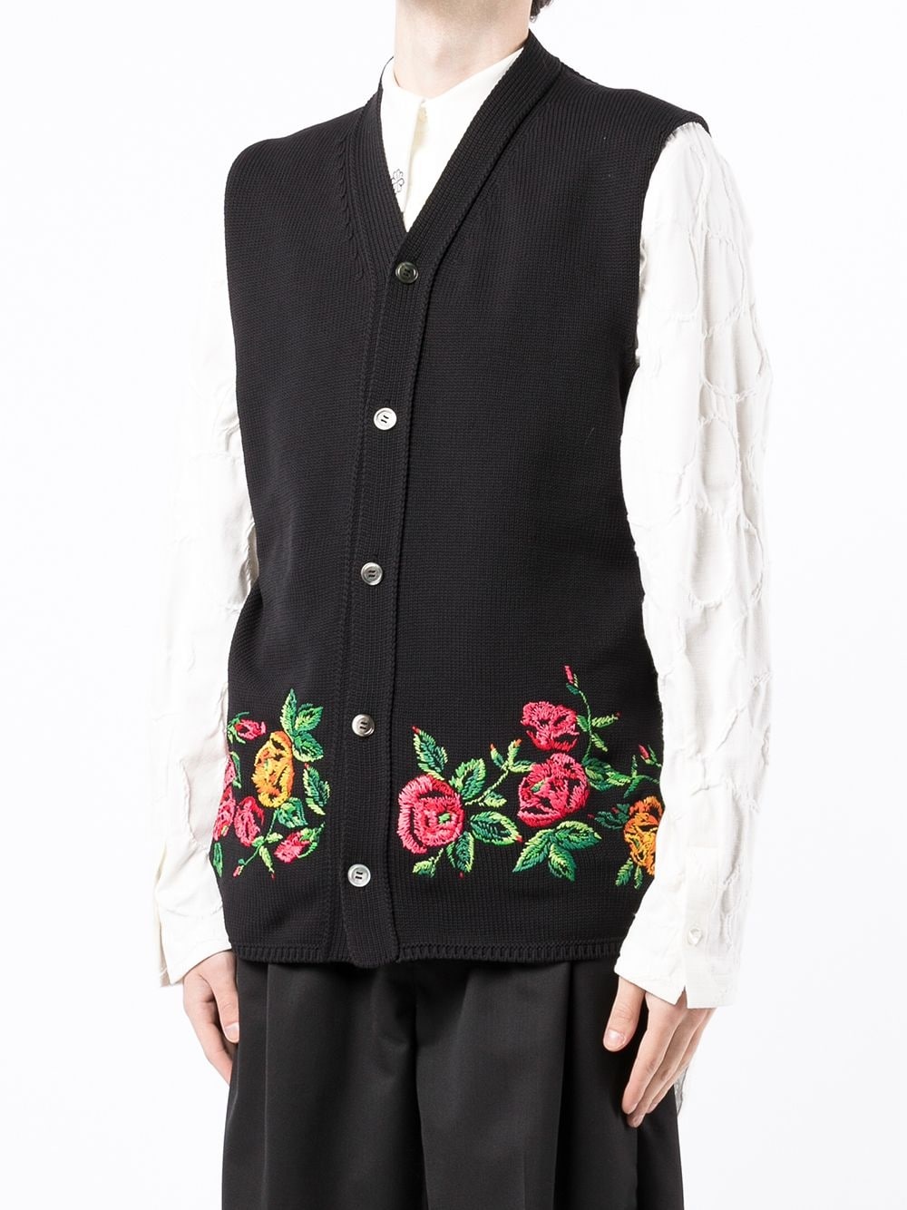 sleeveless knitted cardigan - 3