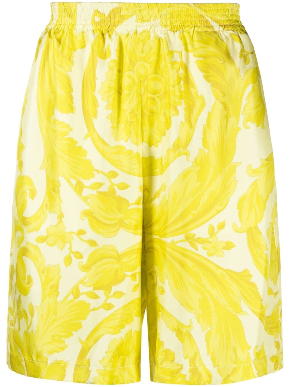 all-over print silk shorts - 1