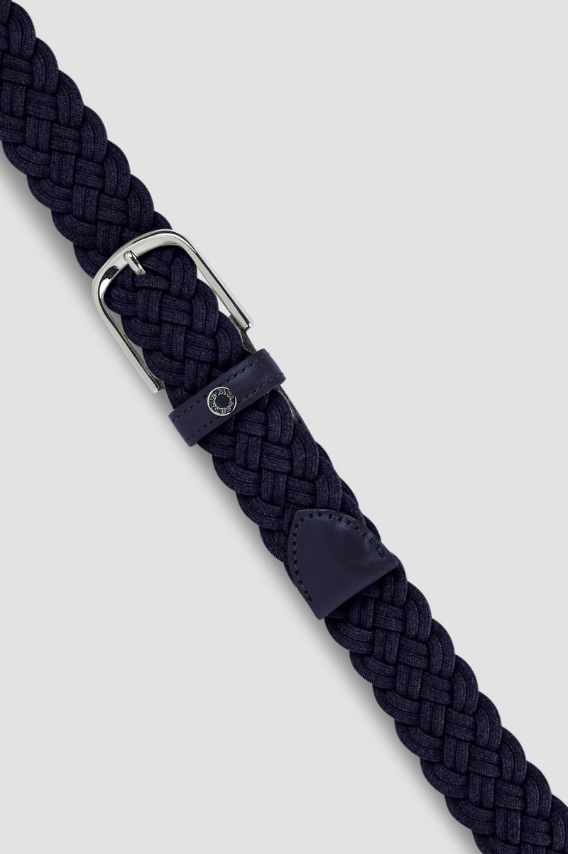 Paul & Shark ELASTIC BELT WITH STRIPED PATTERN AND LEATHER TRIMS outlook