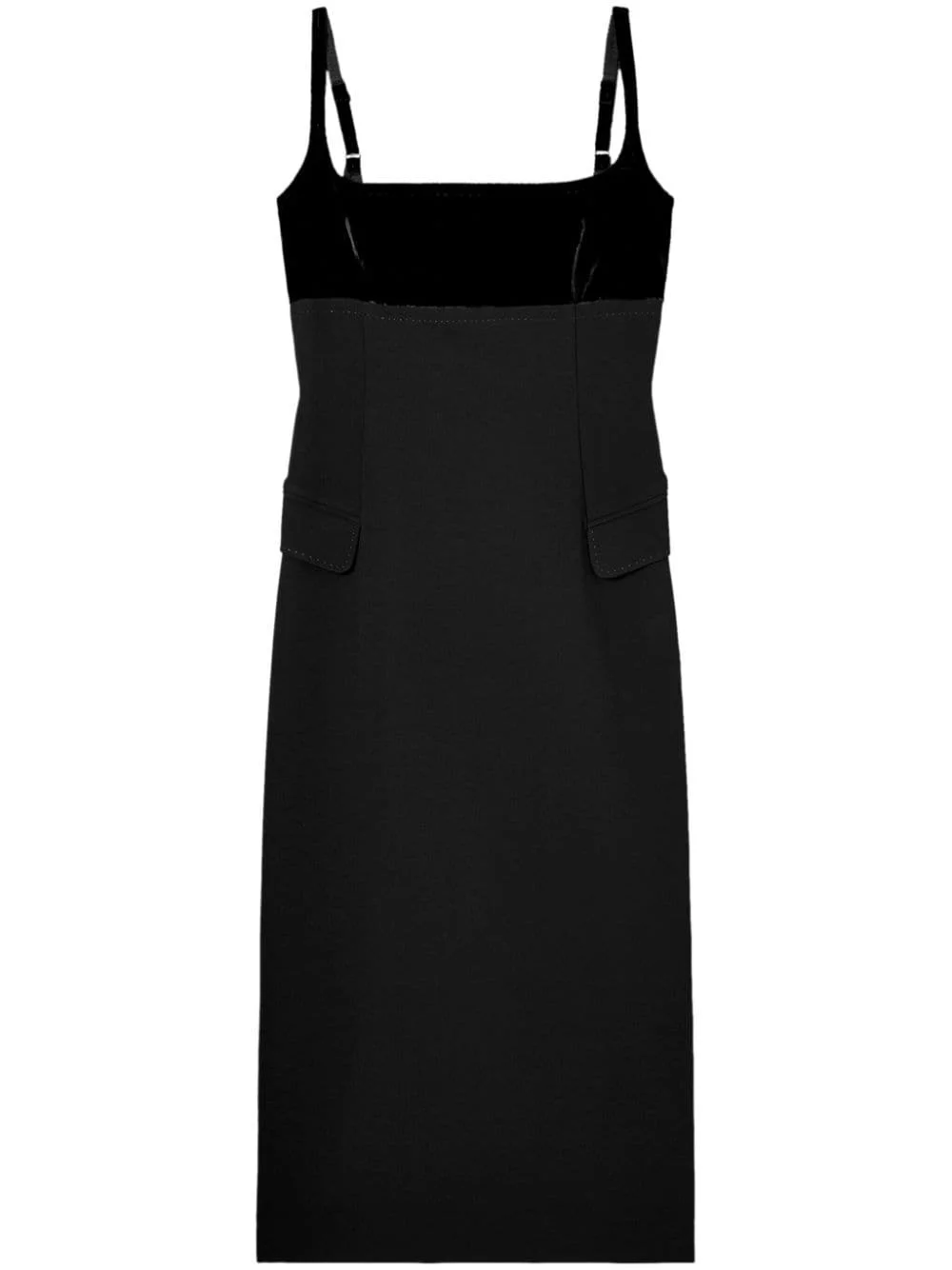 crepe slip midi dress - 1