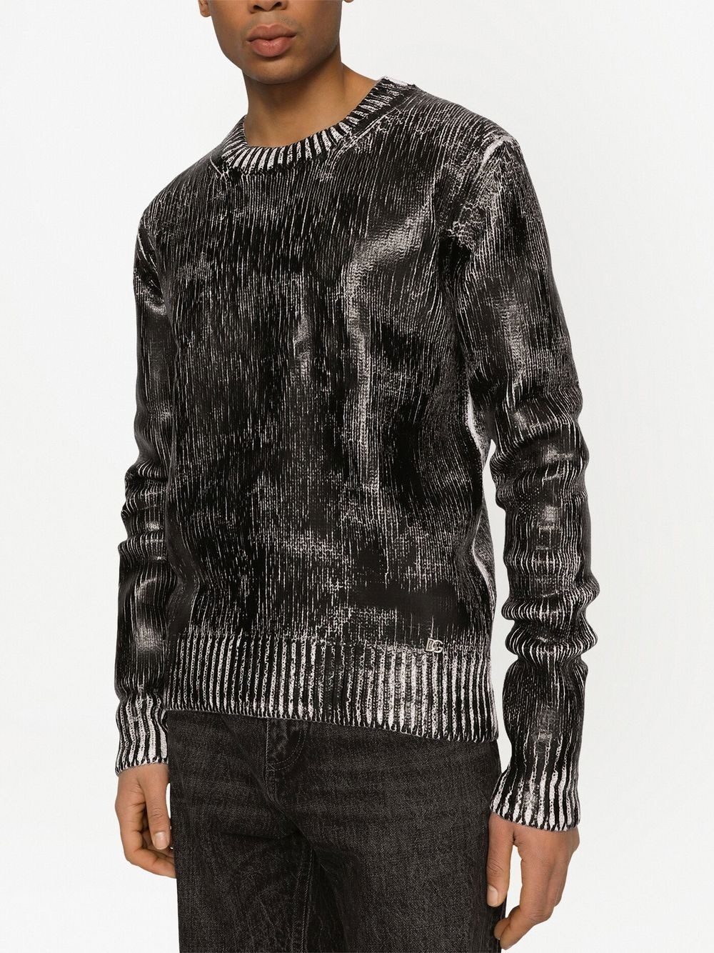 cracked-effect knit jumper - 5