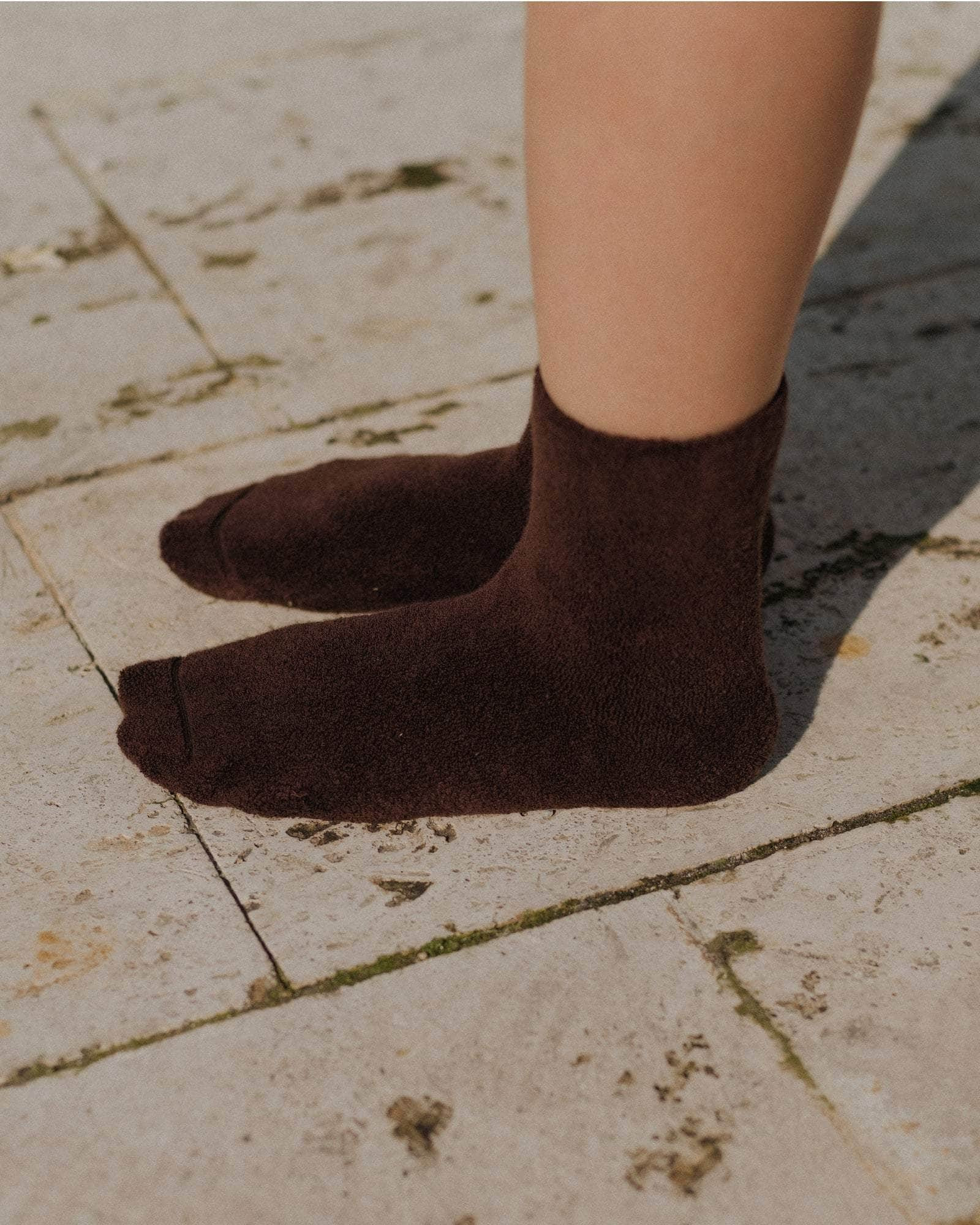Buckle Overankle Socks - Textured Organic Cotton - 5