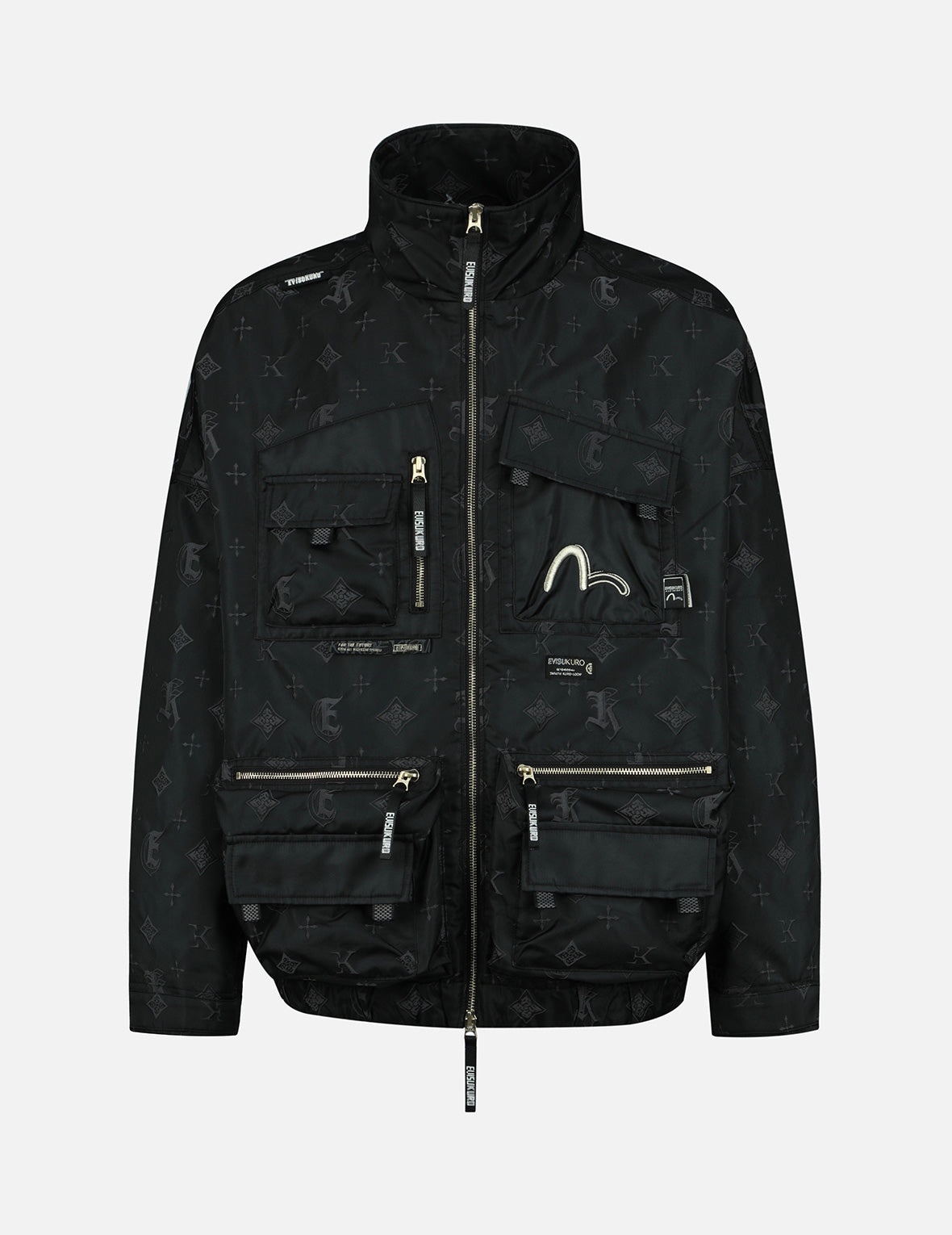 Monogram Kamon and Logo Jacquard Bomber Jacket - 1