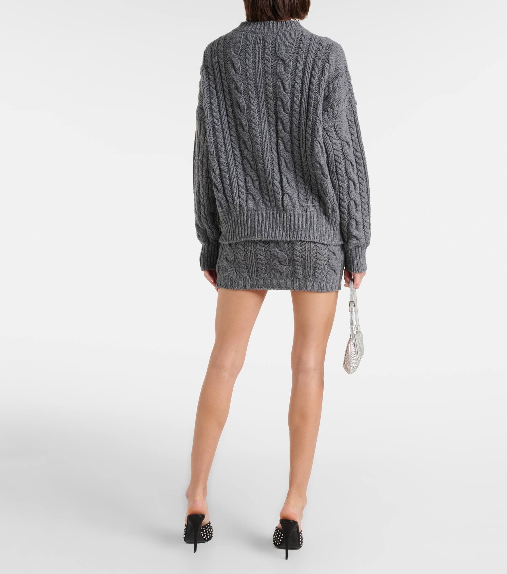 Cable-knit wool and cashmere cardigan - 3