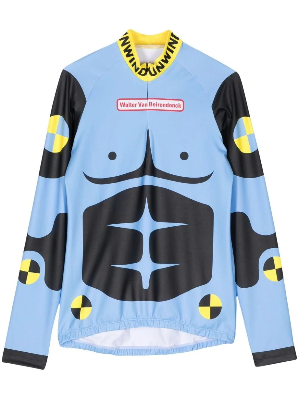 Dummy-print long-sleeve cycling top - 1