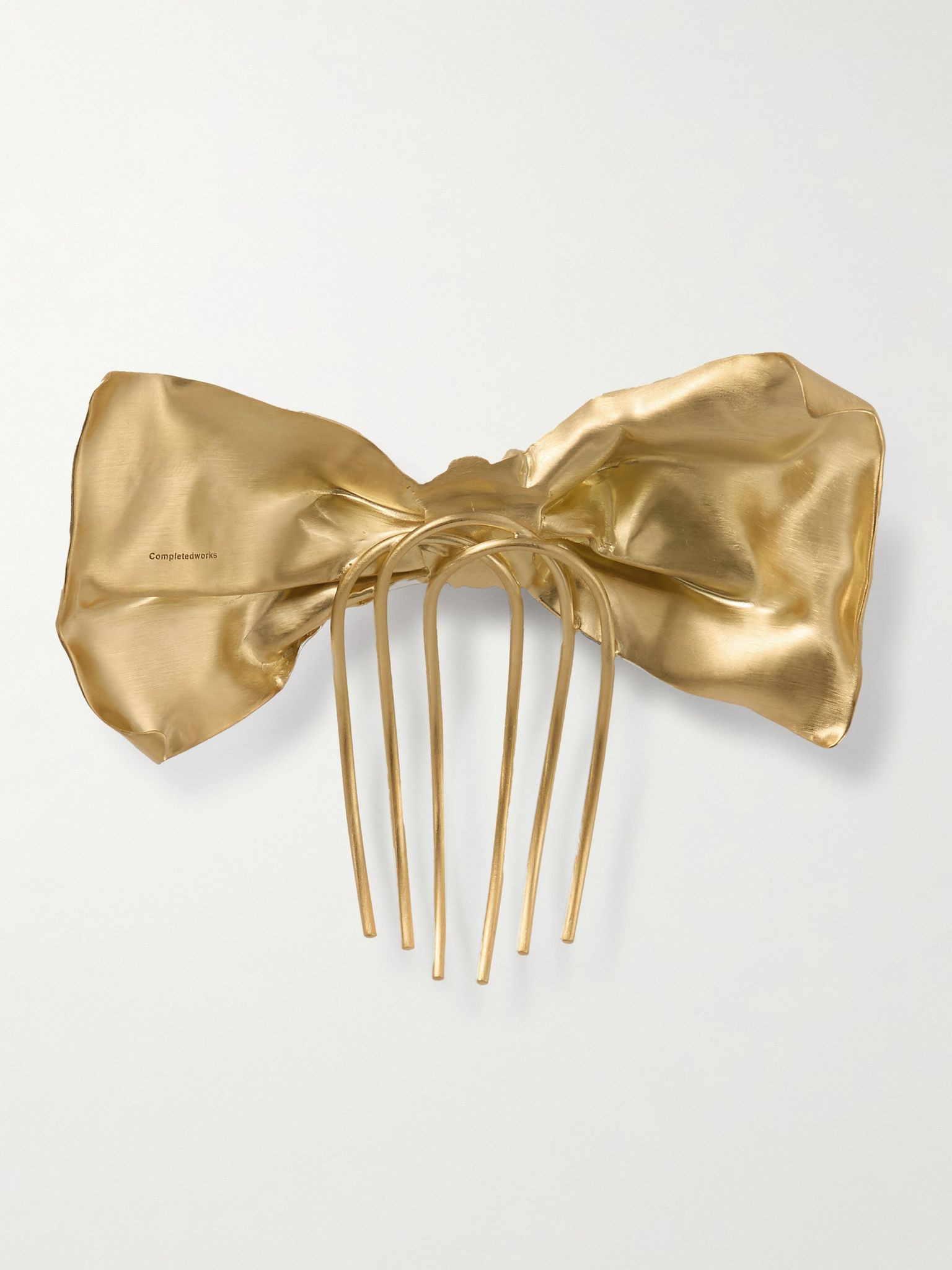 Gold-plated bow hair comb Gold - 3