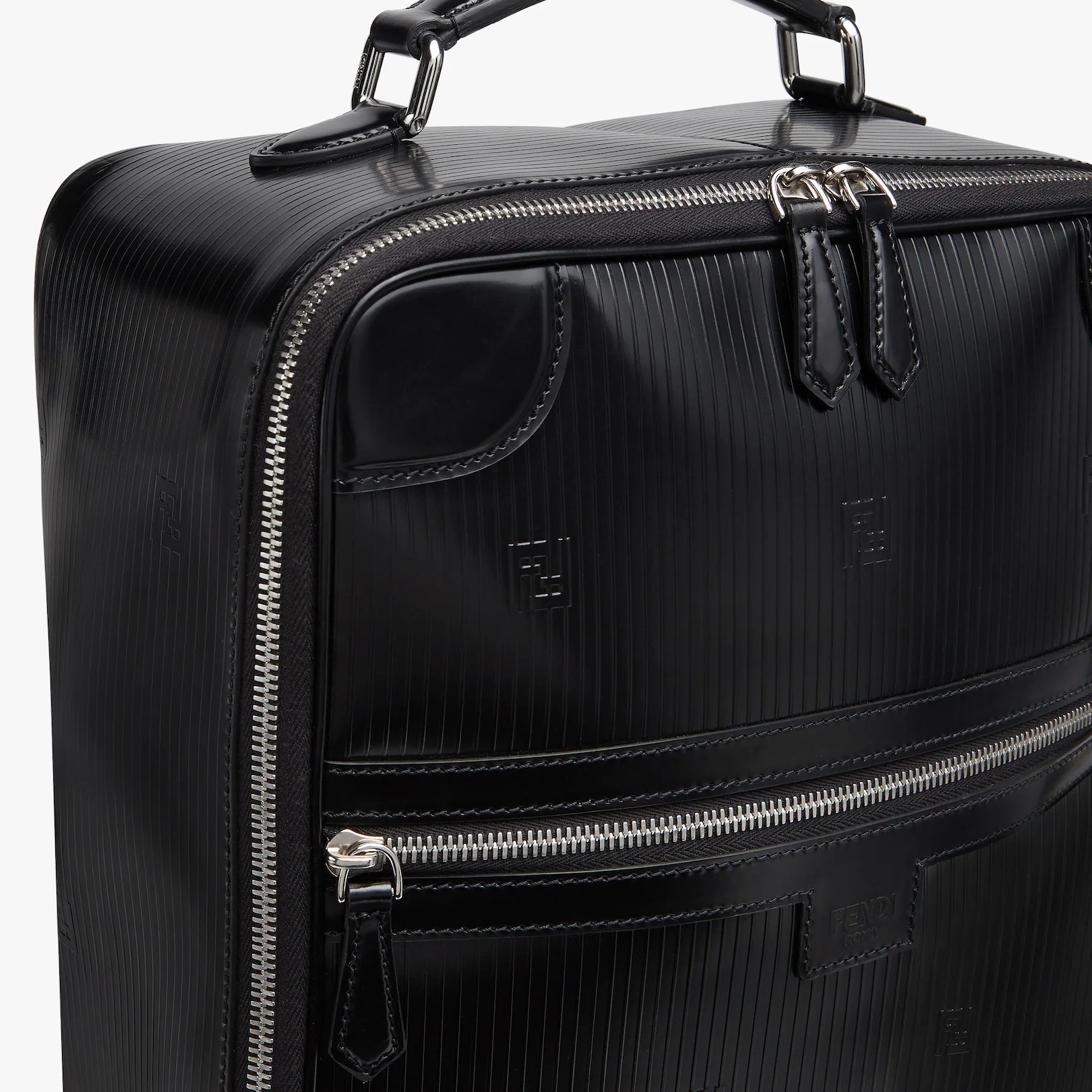 Black leather backpack - 5