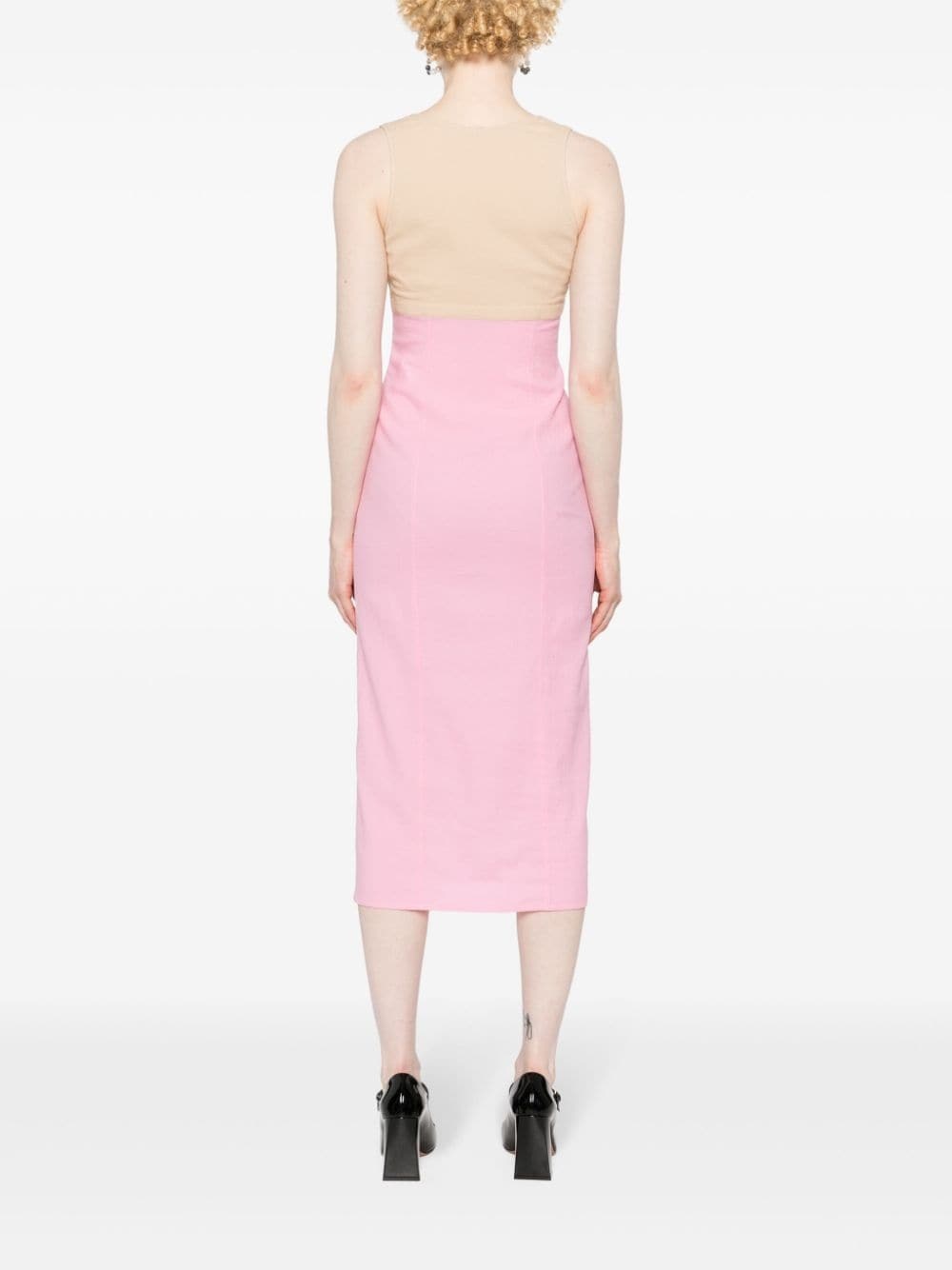 two-tone midi dress - 4