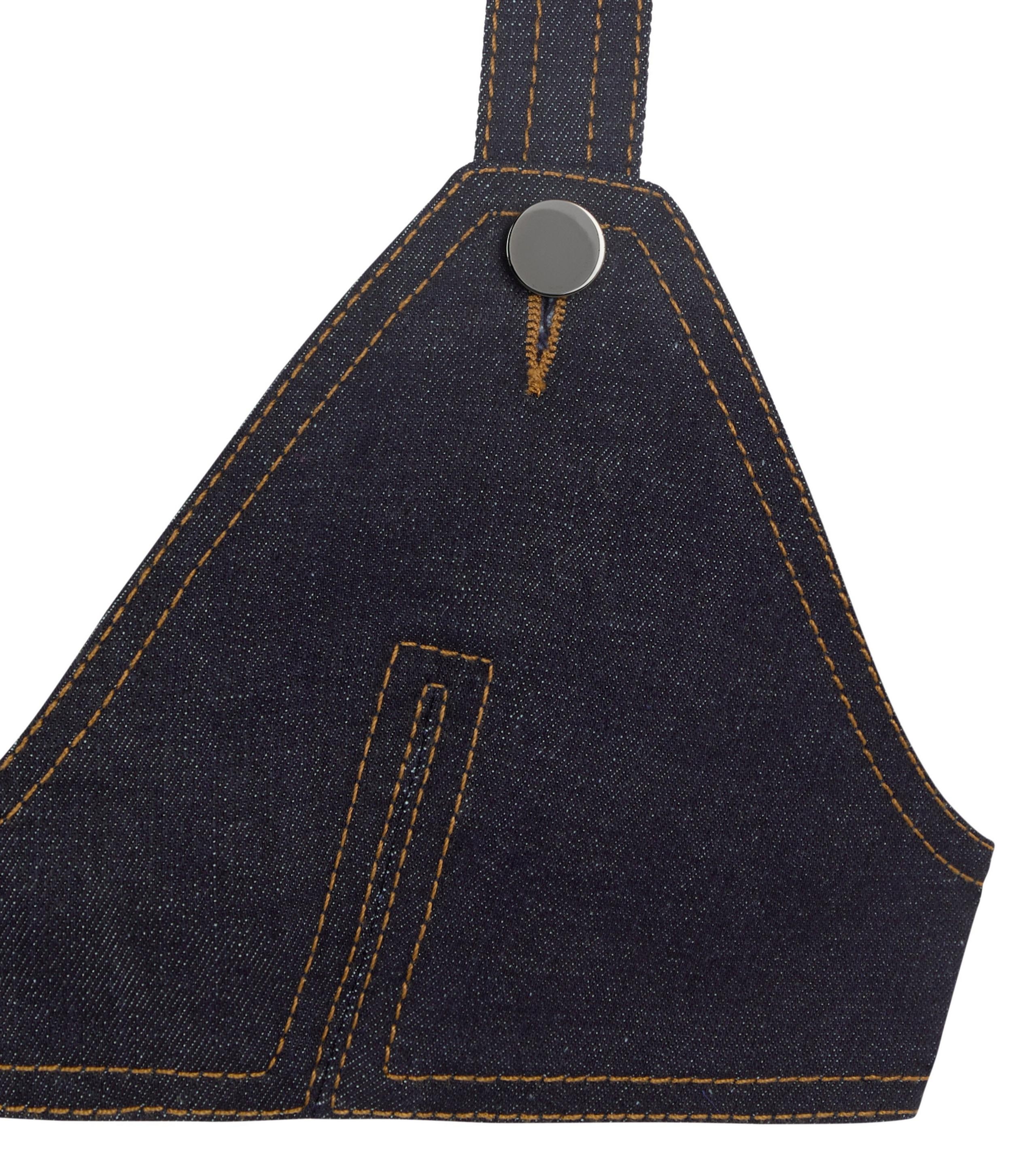 LIGHTWEIGHT DENIM BRA WITH METAL BUTTONS - 2