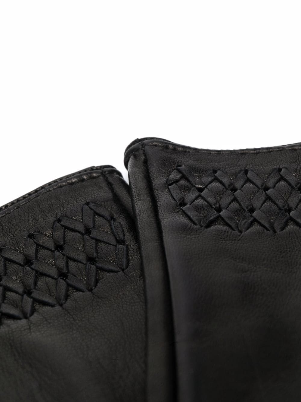 embroidered-detail leather gloves - 2