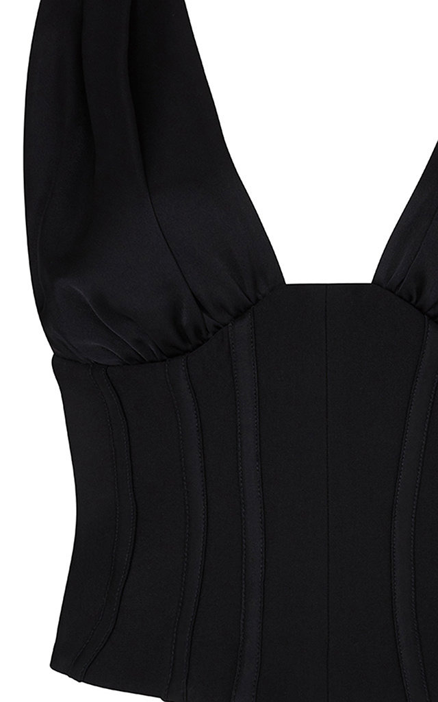 Maeve Satin And Cady Corset Top black - 3