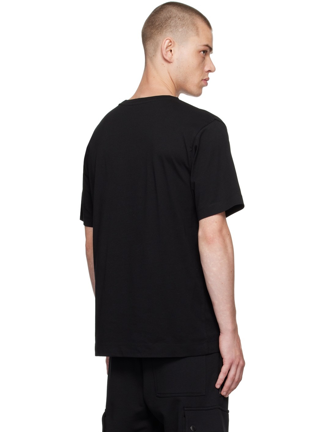 Black Regular Cotton T-Shirt - 3