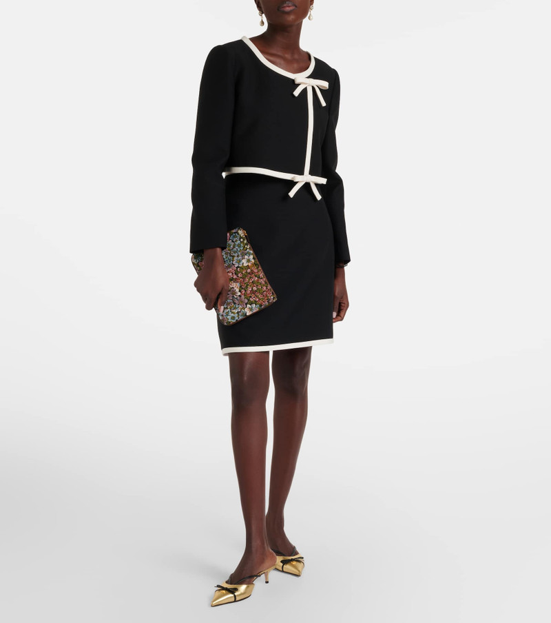 Valentino VLogo floral jacquard pouch outlook