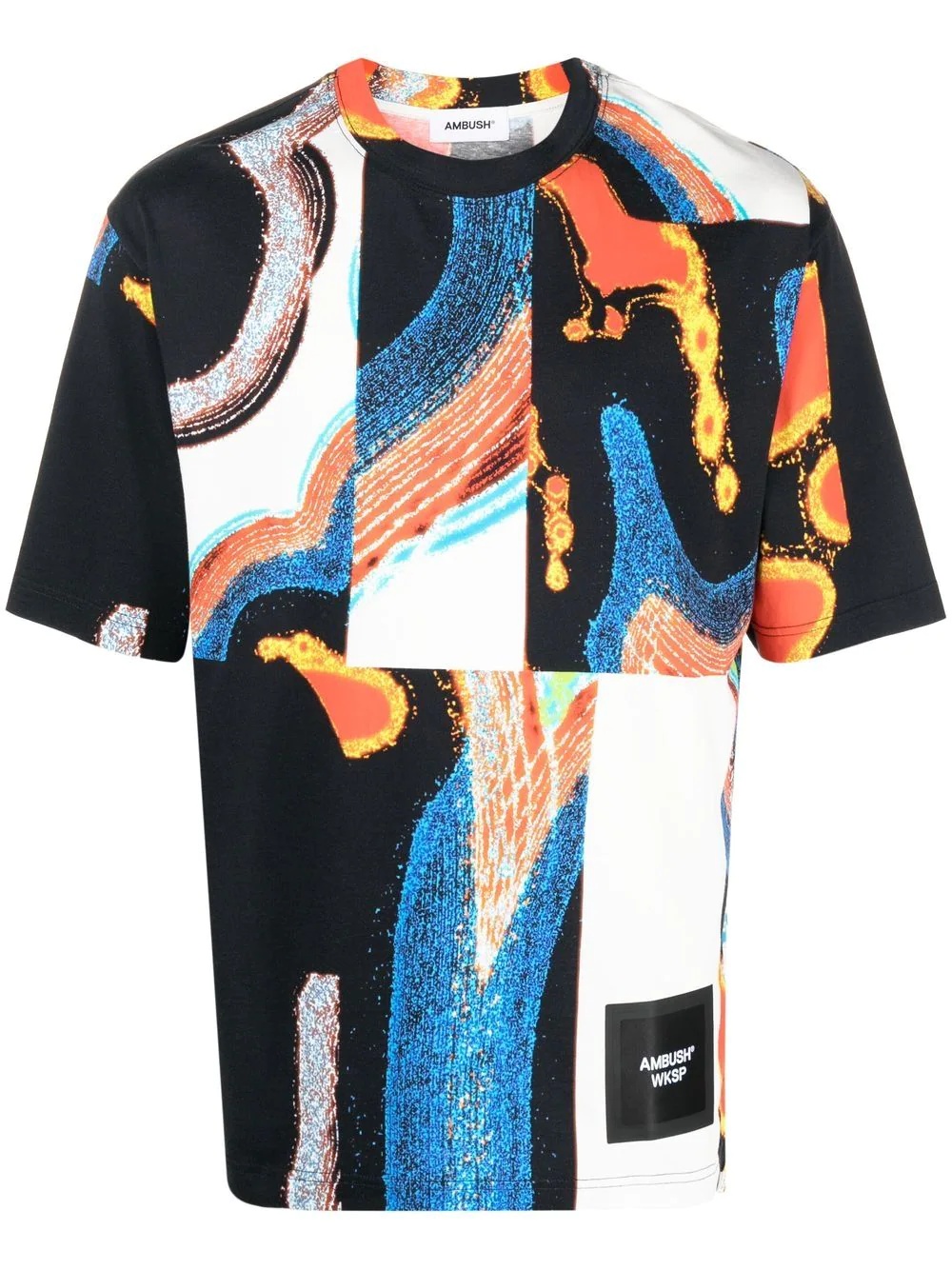 abstract-print cotton T-shirt - 1