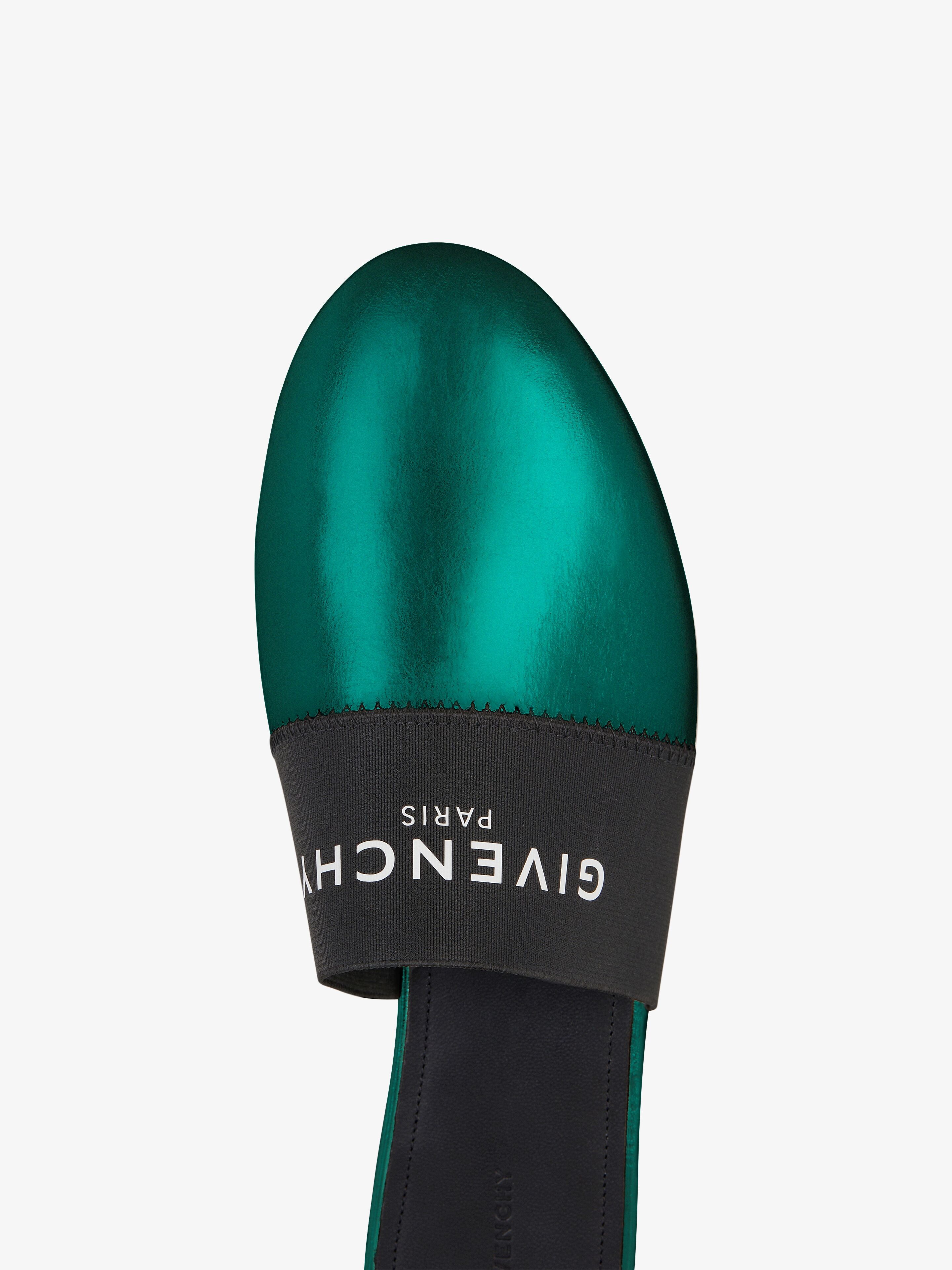 BEDFORD FLAT MULES IN LAMINATED LEATHER - 5