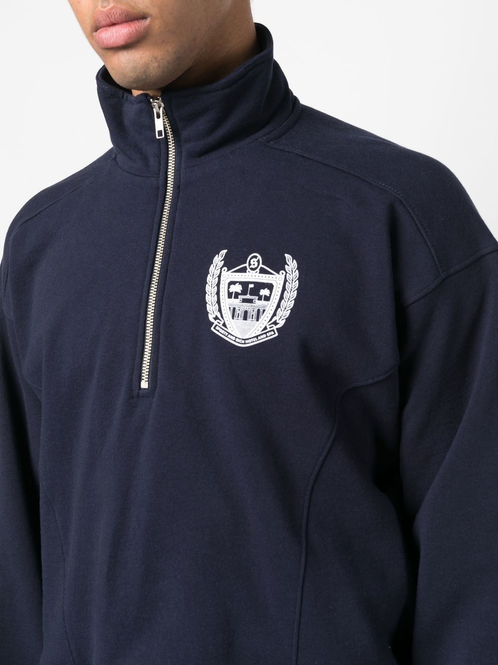 logo-print zip-up sweatshirt - 5