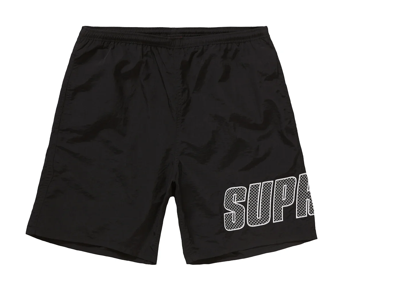Supreme Logo Applique Water Short Black - 1