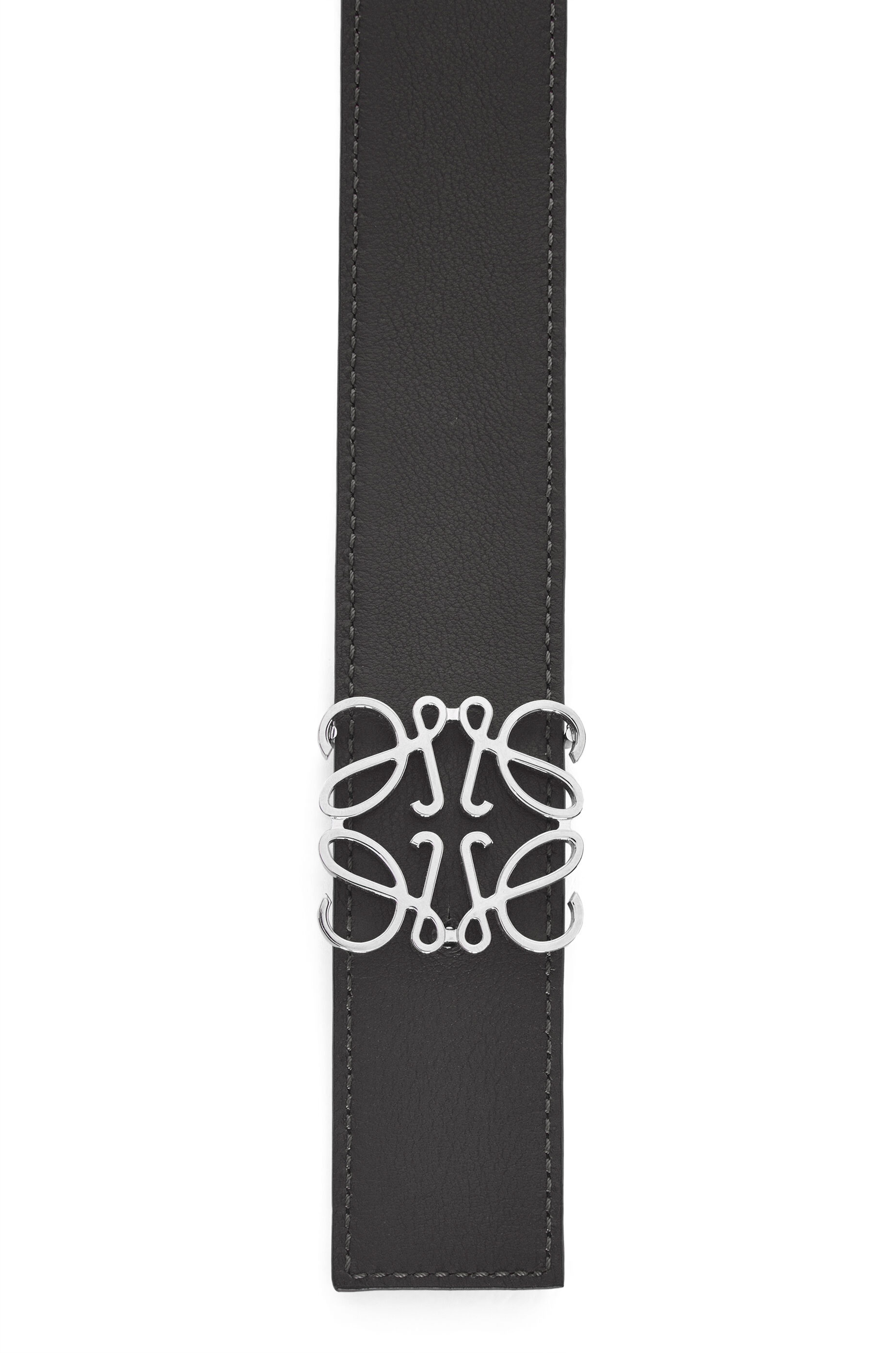 Reversible Anagram belt in soft grained calfskin and smooth calfskin - 3