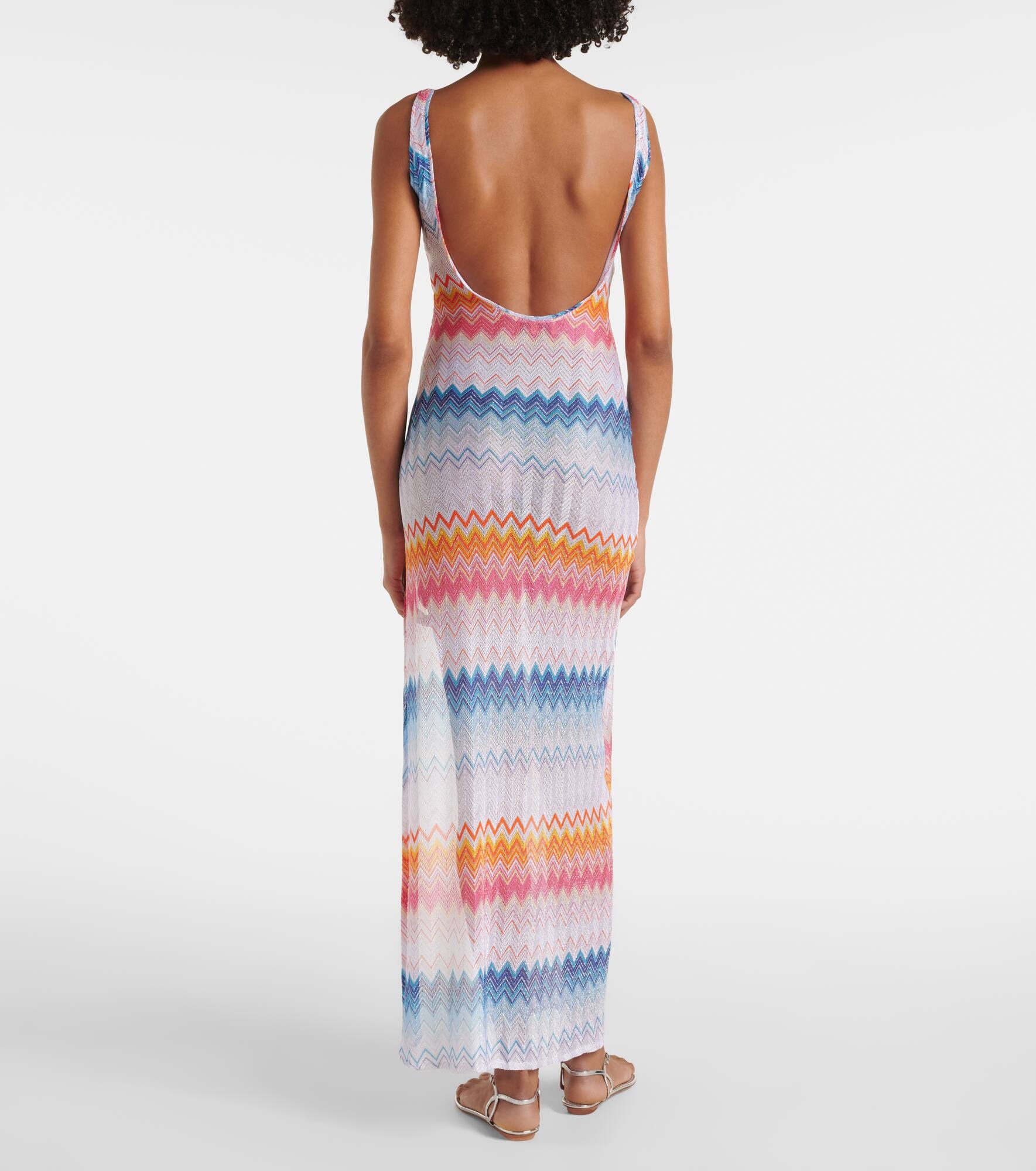 Zigzag lamé beach dress - 3