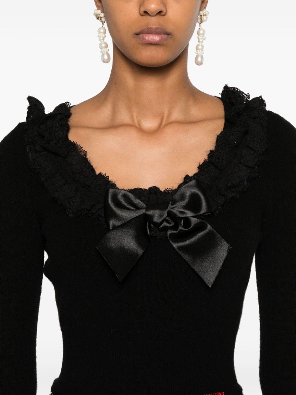 embellished-neckline bodysuit - 5