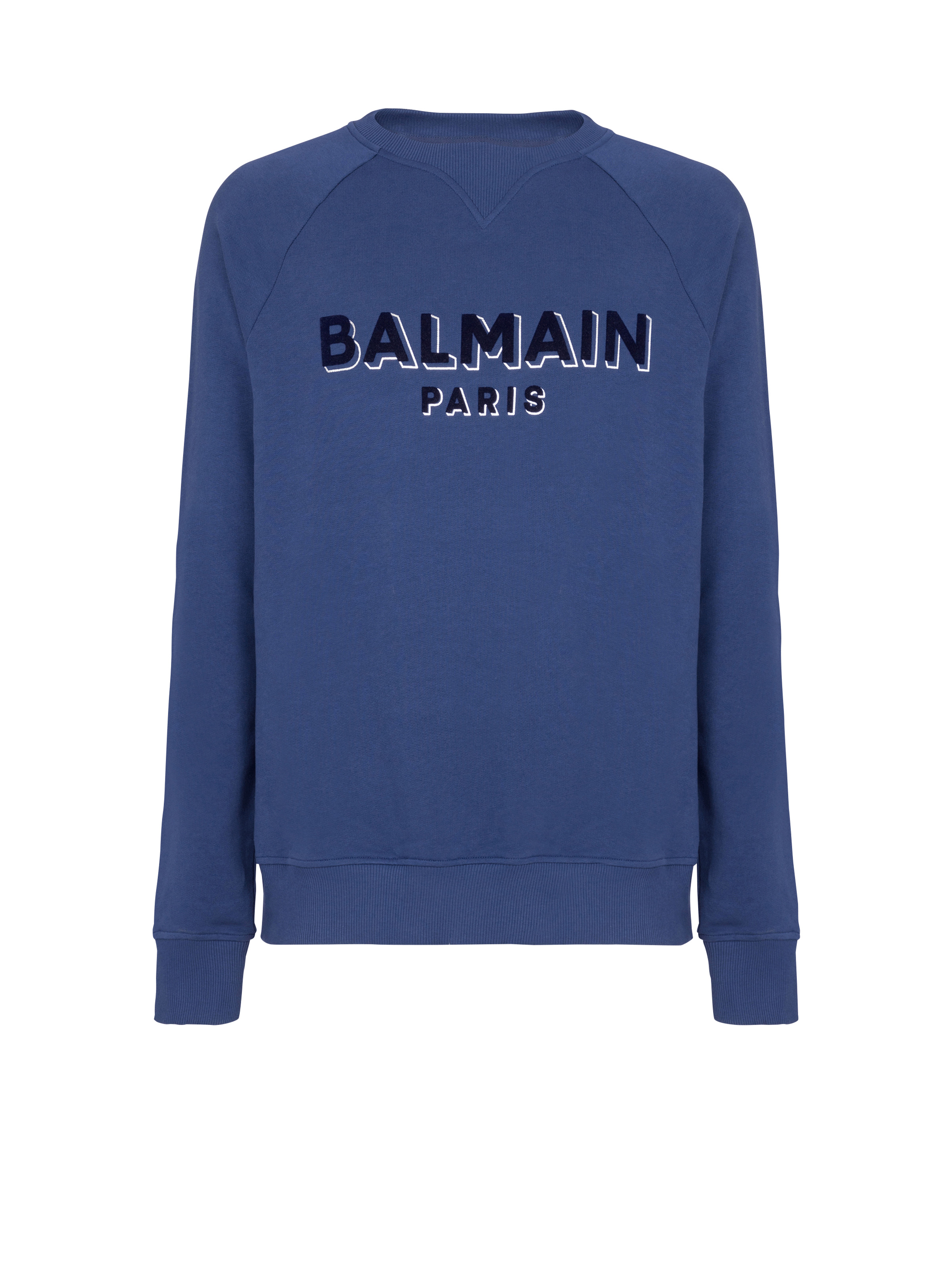 Metallic flocked Balmain sweatshirt - 1