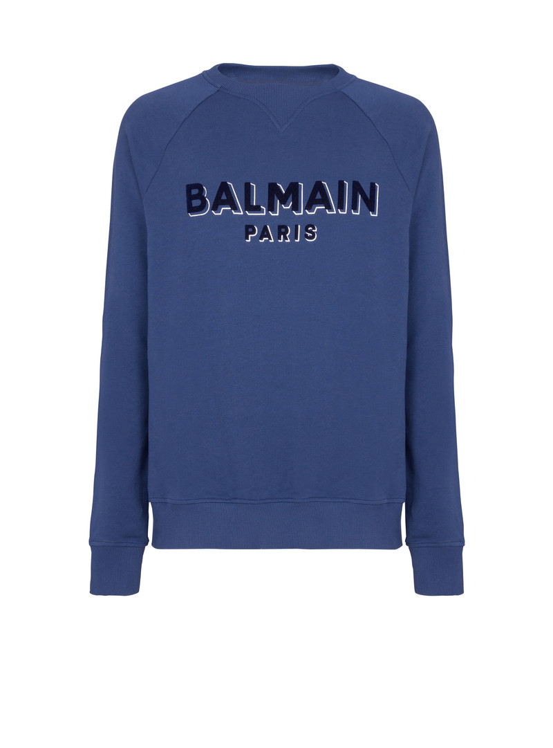 Metallic flocked Balmain sweatshirt 1