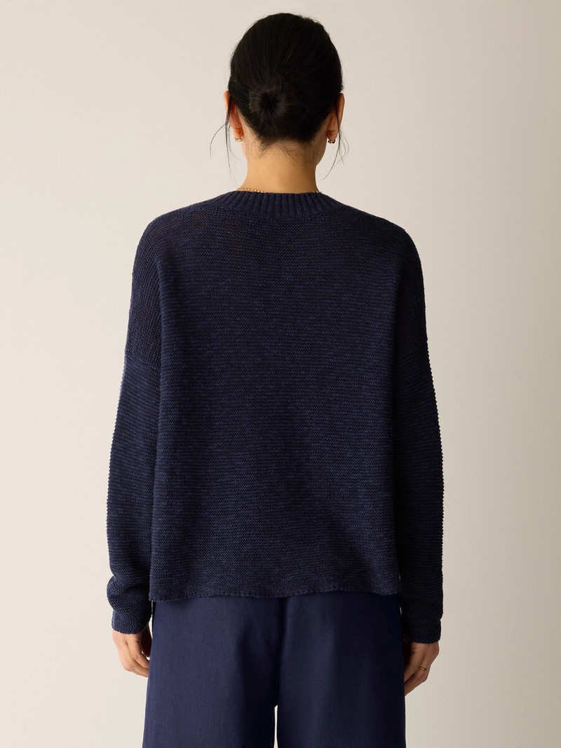 Organic Linen Cotton Slub V-Neck Top 4