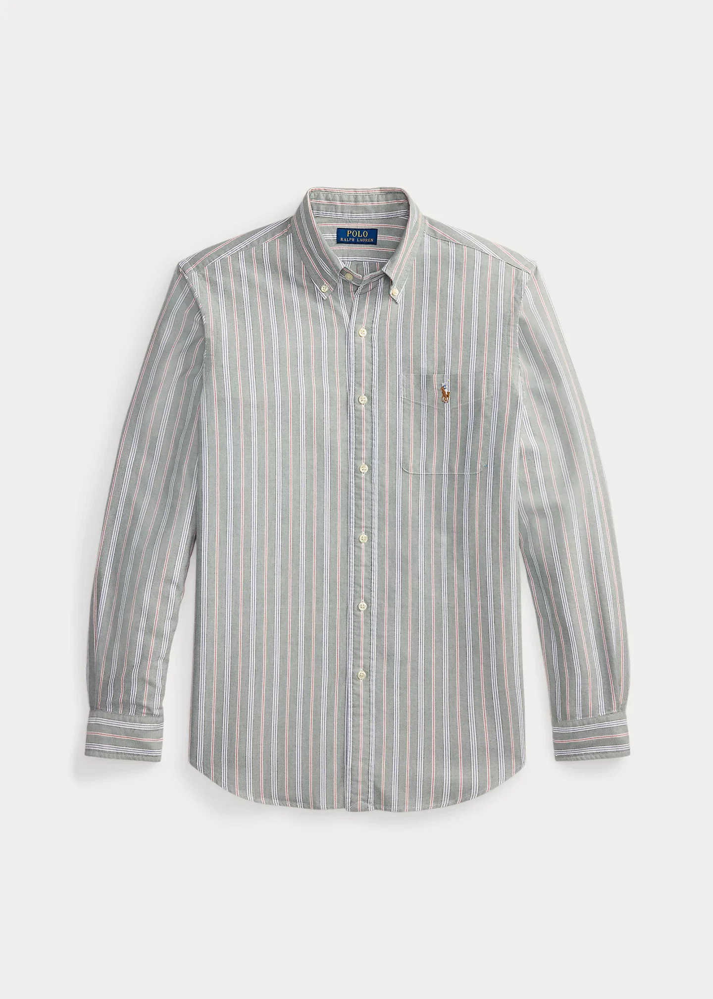 Classic Fit Striped Oxford Shirt - 1