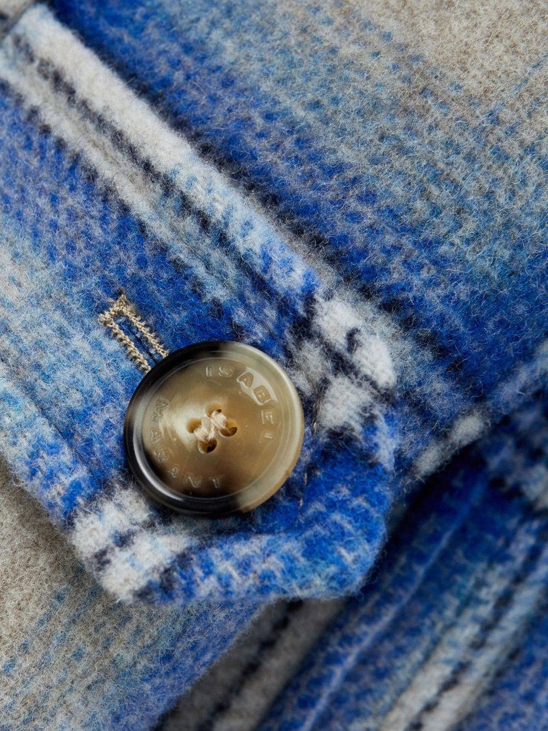 plaid-pattern wool coat 4