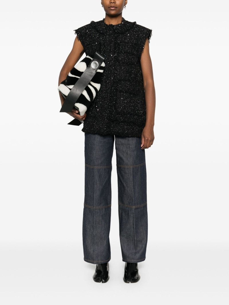 MSGM lurex-detail gilet outlook