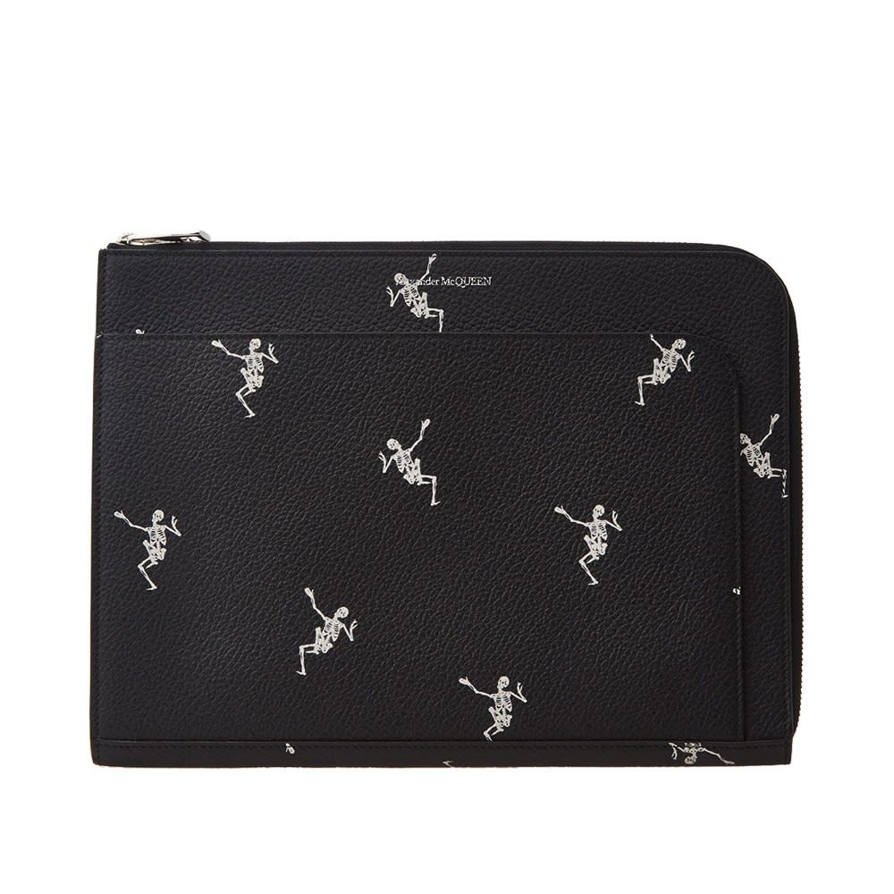 Alexander McQueen Dancing Skeleton Small Zip Pouch - 1