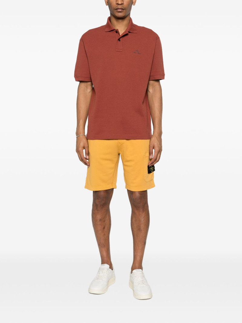 Stone Island logo patch shorts outlook
