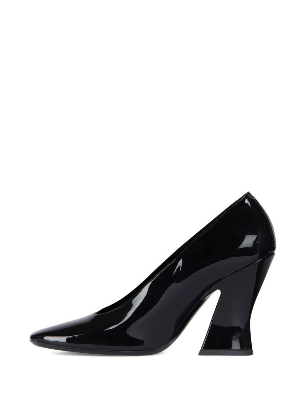 95mm sculpted patent leather pumps - 4