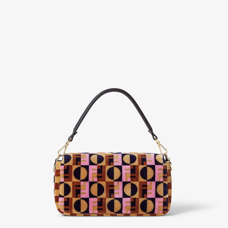 Baguette® Multicolor Fendi Dots tapestry-effect fabric bag 3