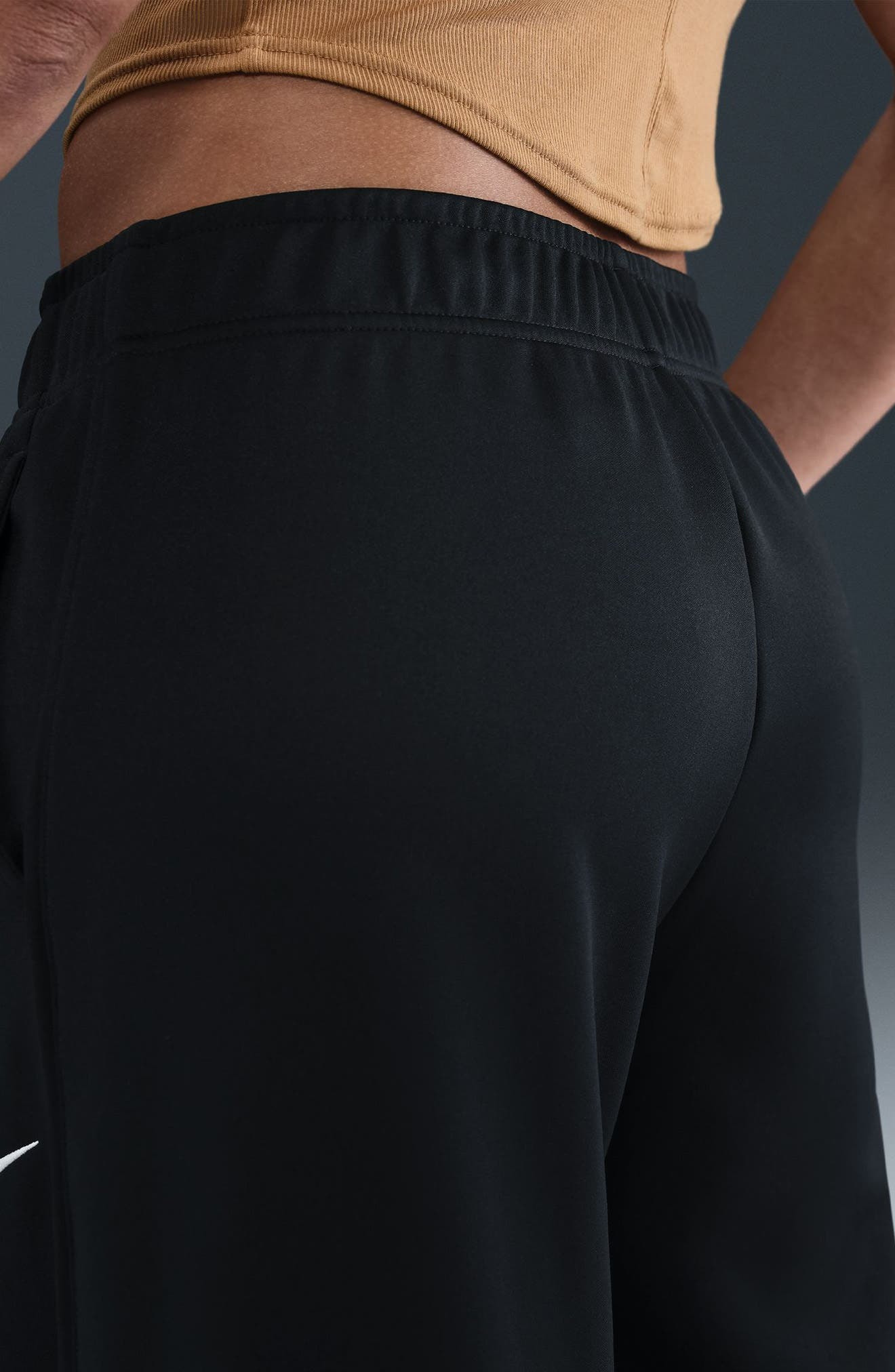 Nike Sportswear Wide Leg Track Pants in 010 Black/sail at Nordstrom - 5