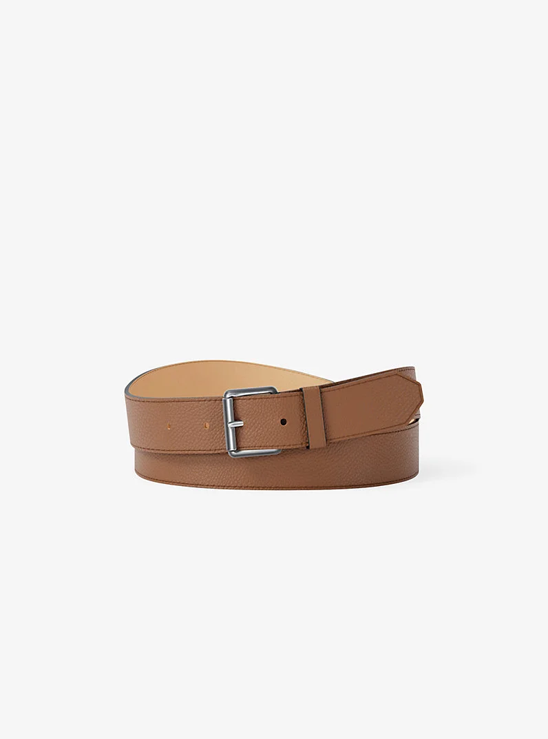 Pebbled Leather Belt - 1