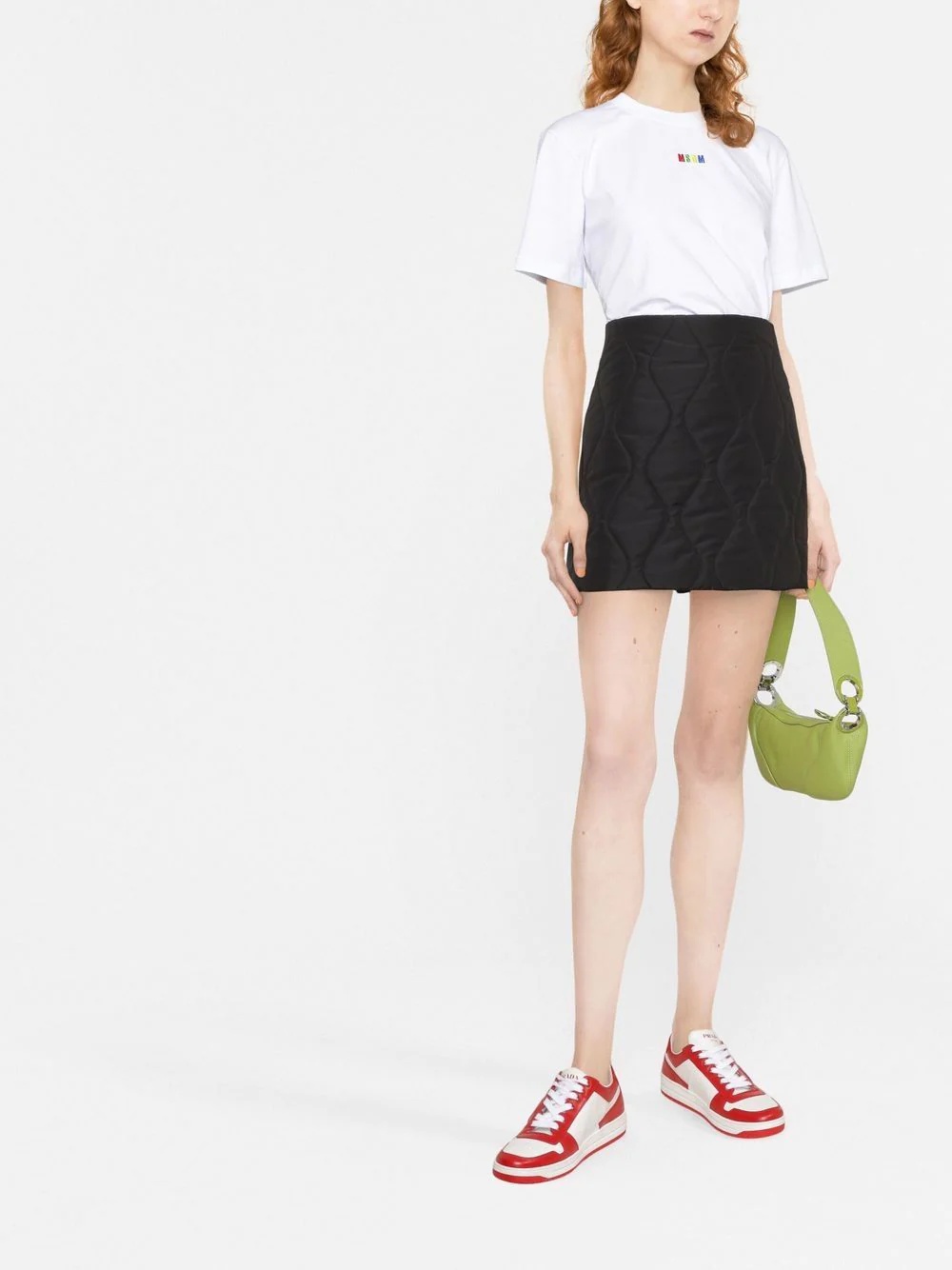 quilted-effect mini skirt - 2