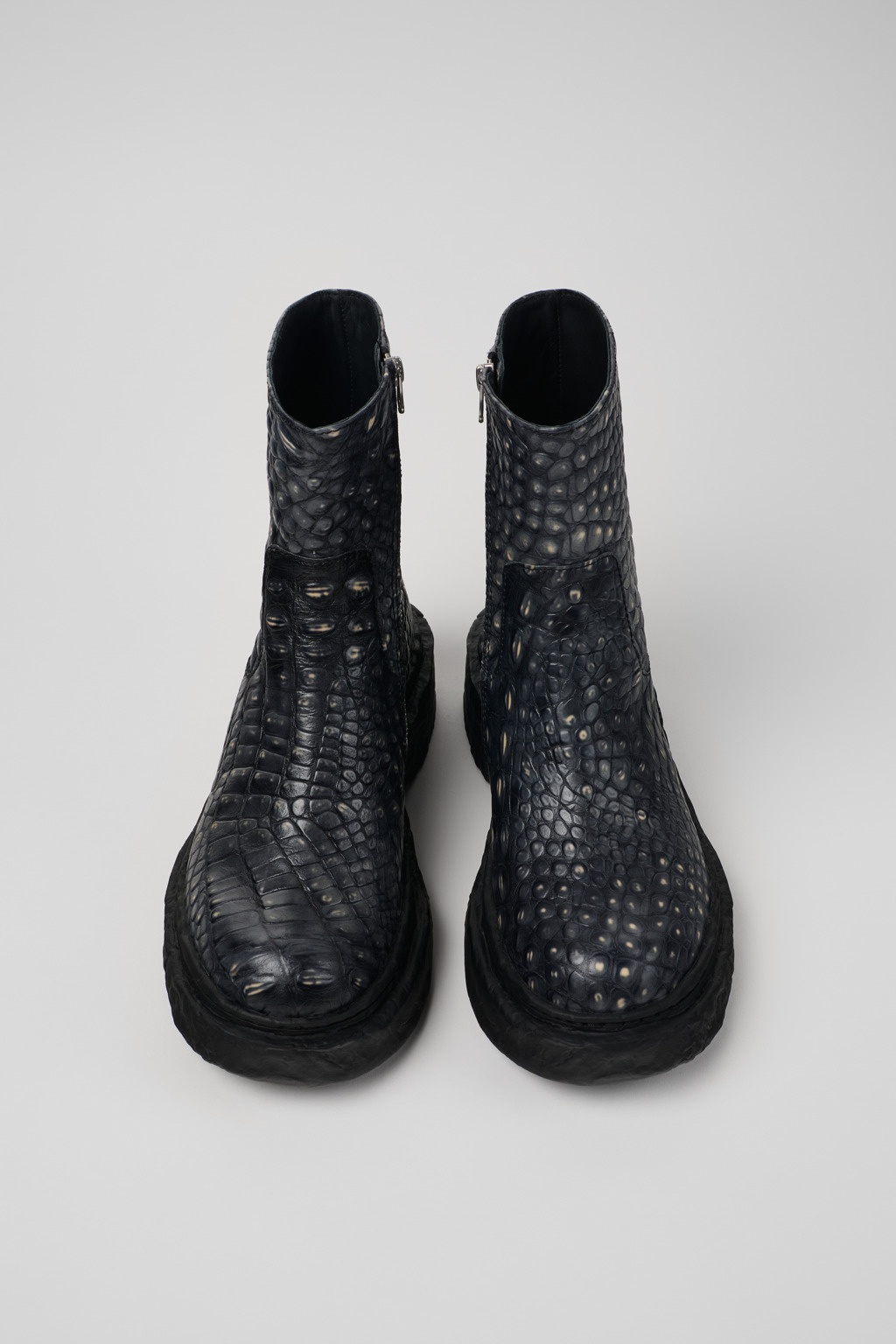 Gray Leather Boots - 4