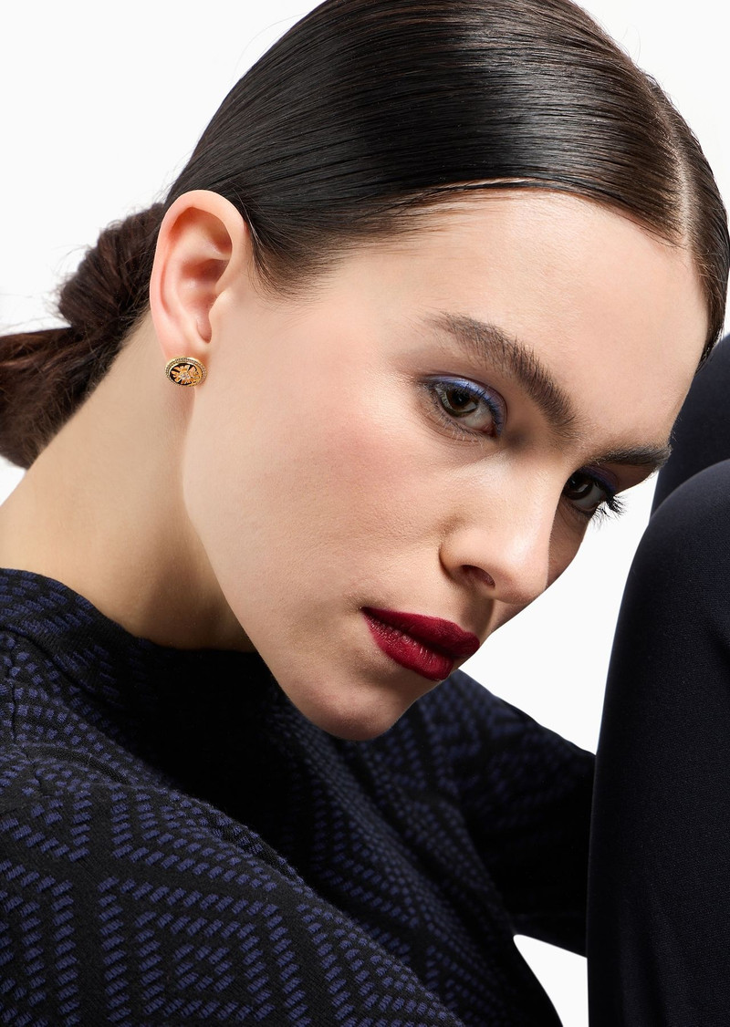 Gold-Tone Sterling Silver Stud Earrings 3