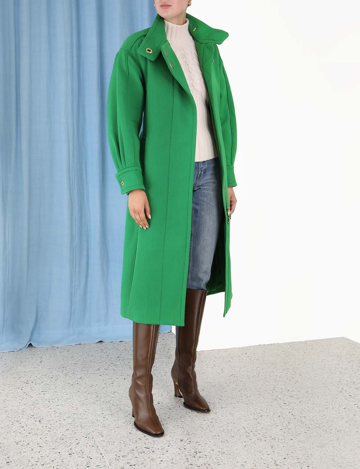 CELESTIAL FUNNEL NECK COAT - 8