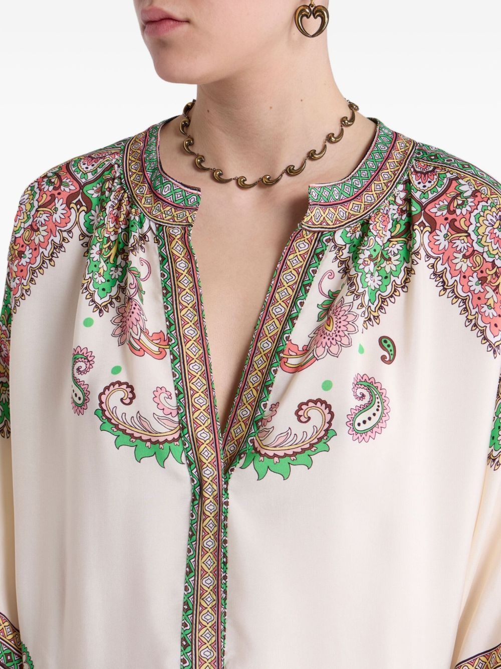 paisley-print midi dress - 4