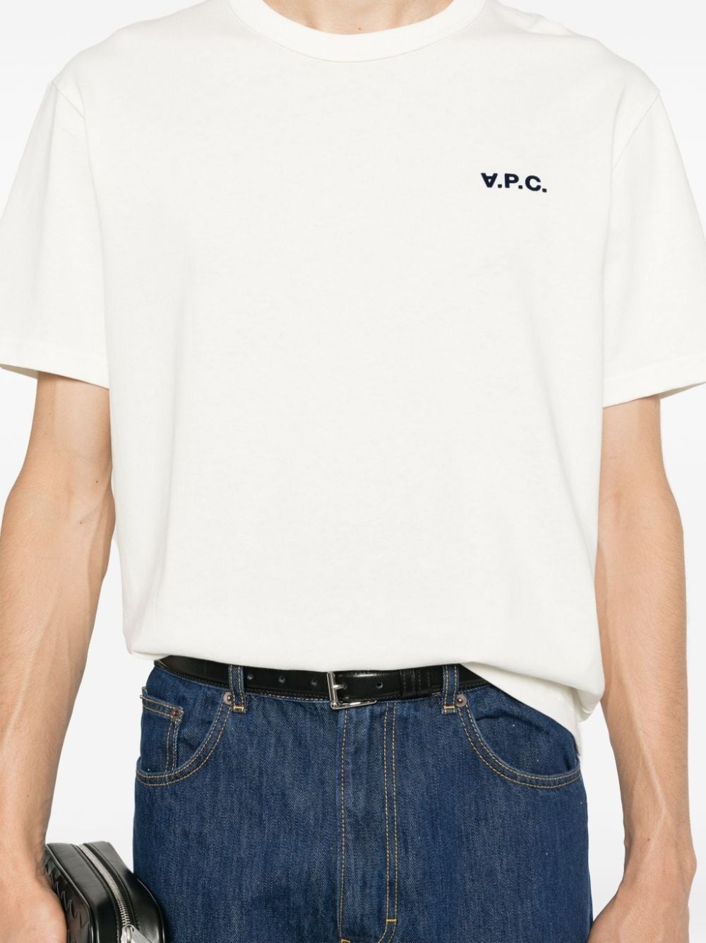 flocked-logo organic cotton T-shirt - 5