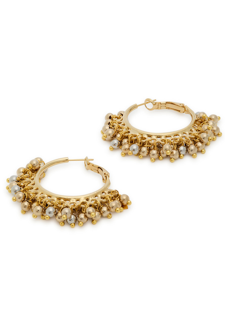 Rosantica Opulenza Two-tone Beaded Hoop Earrings - 3