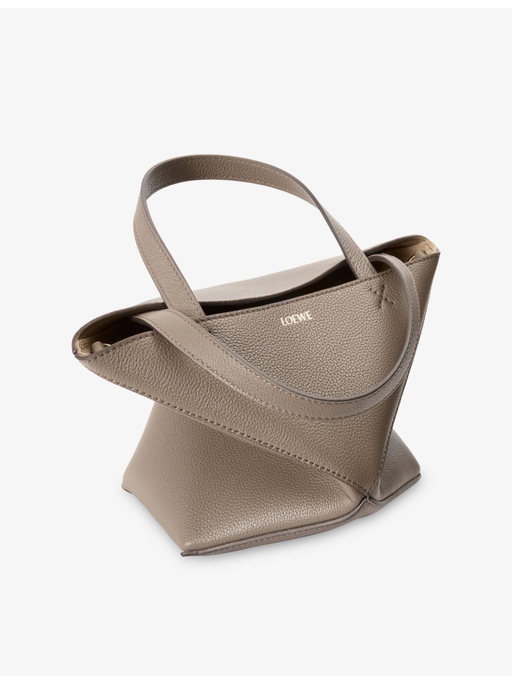 Puzzle Fold Mini Leather Tote Bag - 7