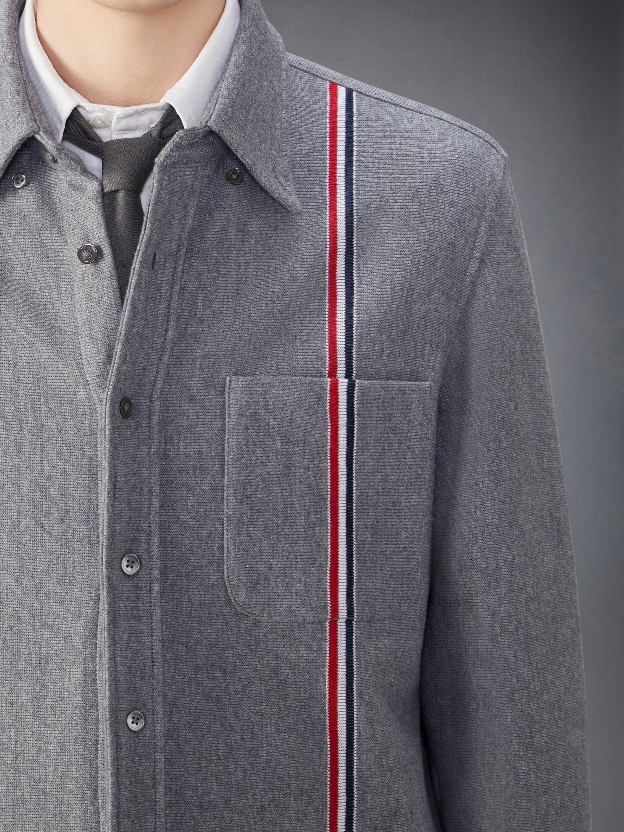 Knit Cotton Shirt Jacket - 6